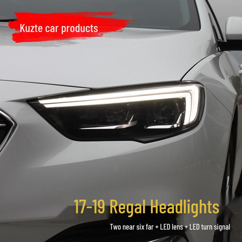 17-19 Buick Regal LED Bi-Xenon Lens Headlight Assembly with Turn Signal and Corner Light for Car Modification