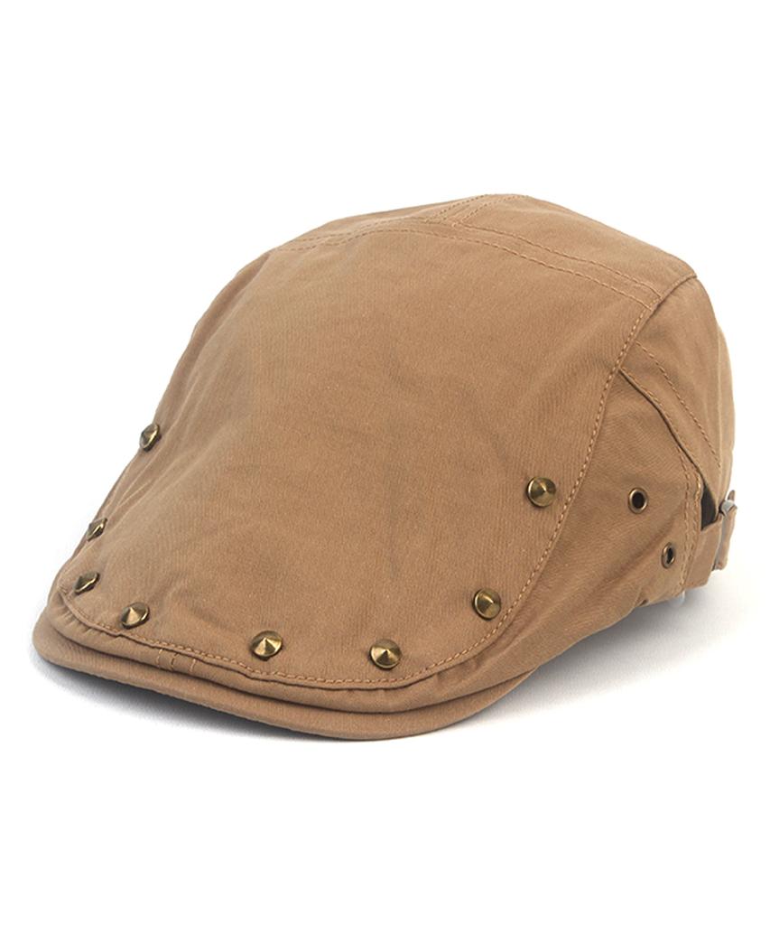 Yunibeosyeolkemiseuteuli Stud Beige Side Belt Hunting Cap
