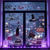 Spooky Party Decorations for Home 9PCS Halloween Static Window Stickers Gothic Silhouette Decals Reusable Indoor Outdoor Decorative Scenes