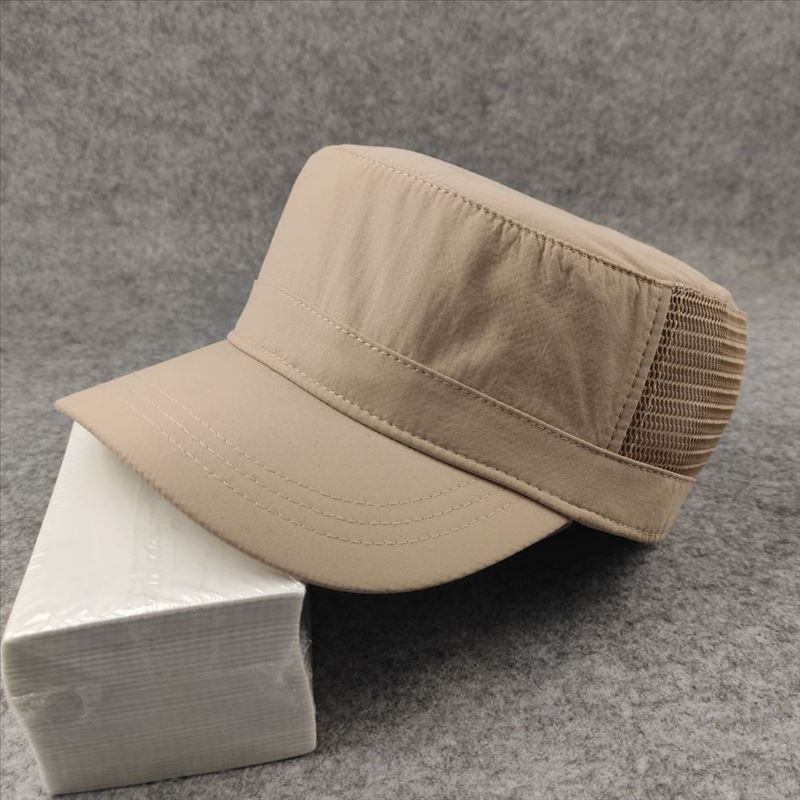 Summer solid color deepened, increased flat-top mesh hat casual fashion simple light board without decoration wide brim breathable men and women tide