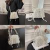 Acrylic Woven Pearl Chain Crossbody Bag For Women Spring Fashion Cute Butterfly Design