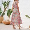 Women's Summer Floral Print Dress Fashion Sleeveless Beach Dress