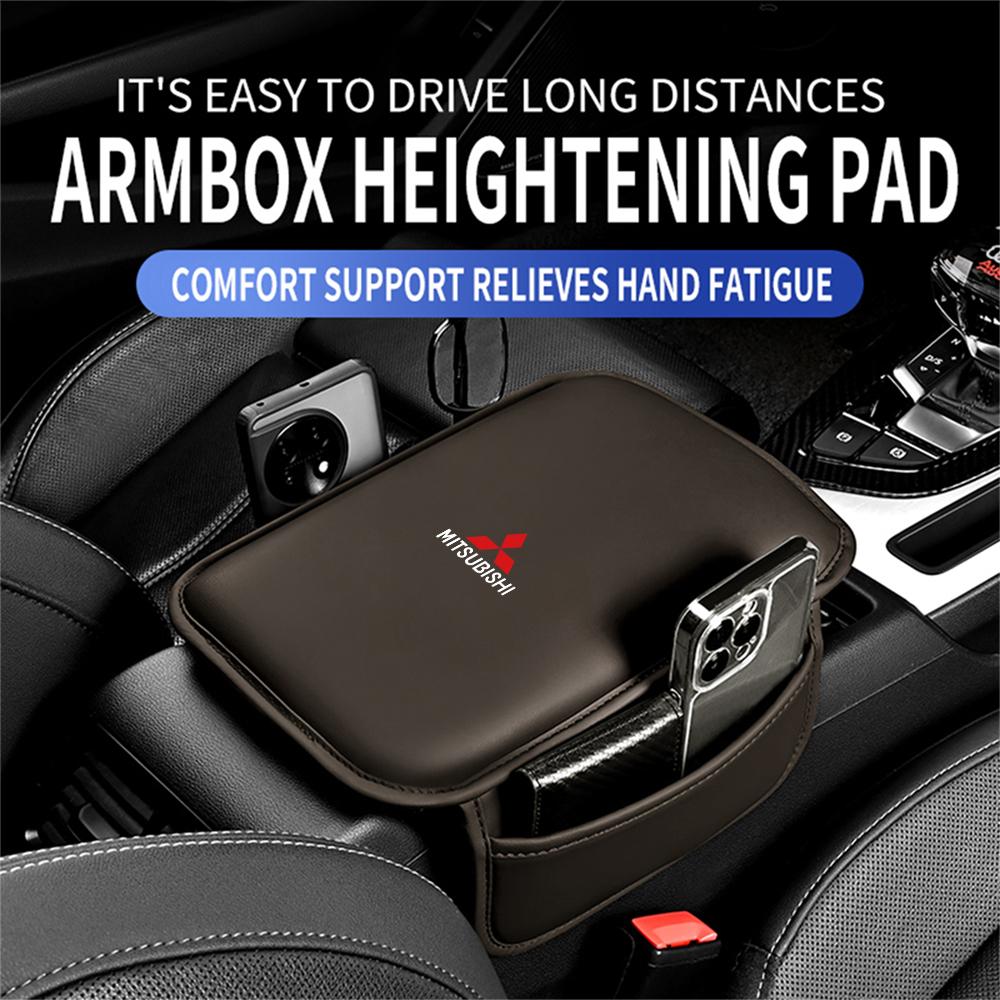 bljm6 Car Handrail Box Pad Center Console Handrail Cover Storage Bag for MITSUBISHI Ralliart Lancer Competition Outlander AIRTREK EX