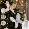 Sparkling Christmas Butterfly Ornament Lifelike Artificial Sequin Butterfly  Artificial
