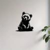 1pc Modern Iron Bear Wall Sculpture Weather Resistant Standing Statue Mural Garden Fence Decor Christmas Easter Thanksgiving Gift for Bear Lover