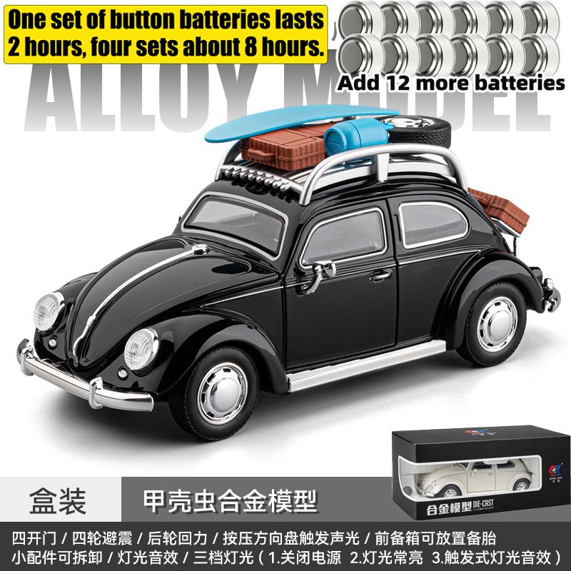 1:24 Volkswagen Beetle Camping Modified Car Alloy Metal Diecast Model Car Home Trendy & Desktop Display Ornament Birthday Gifts