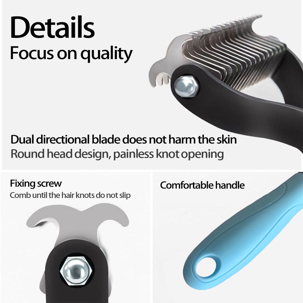 Teddy Detangling Dog & Cat Comb - Double-Sided Hair Brush Artifact