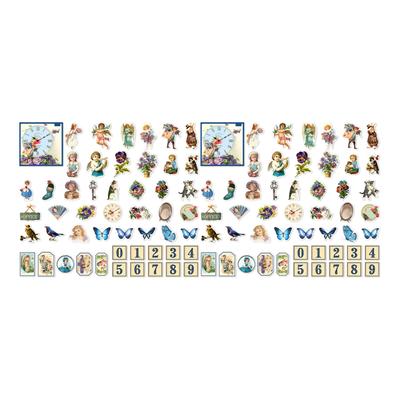 100 Blatt Vintage-Sticker Lichtechte Viktorianische Sticker für Scrapbooking für Notizbuch Engel