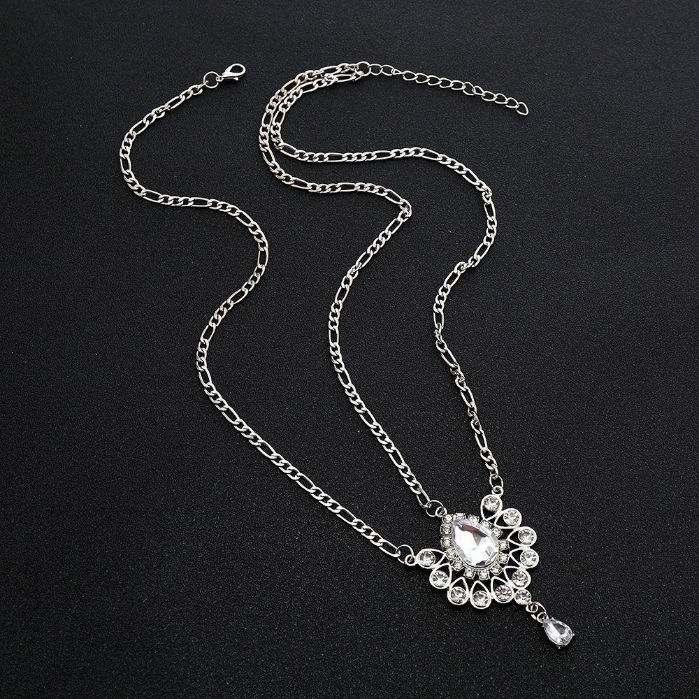 

Цепочка на лоб невесты с кисточками из циркония, женская цепочка на голову, повязки на голову в стиле бохо, цепочка на лоб из кристаллов