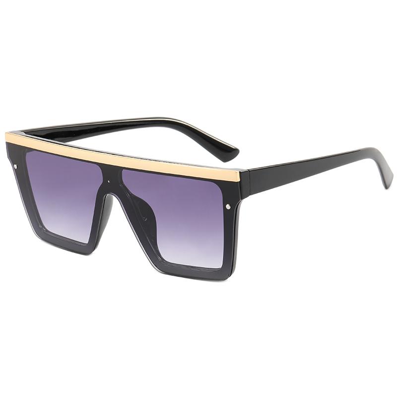 Superhot Eyewear 23568 Luxury Flat Top Rectangle One Piece Lens Men Women Oversize Shades Sunglasses
