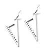Earrings For Women Fashion Punk Handcuffs Blade Gun Drop Earrings Simple Cool Cute Jewelry Custom Handmade Girls Gift Banknote