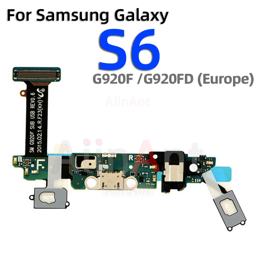 Aiinant USB Date Charging Dock Board Port Charger Flex Cable For Samsung Galaxy S6 S7 Edge G920A G925A G930A G935A