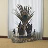 Krishna Hand with Flute & Peacock Feather Idol for Home Decor Gift, Office & Living Room, Peacock