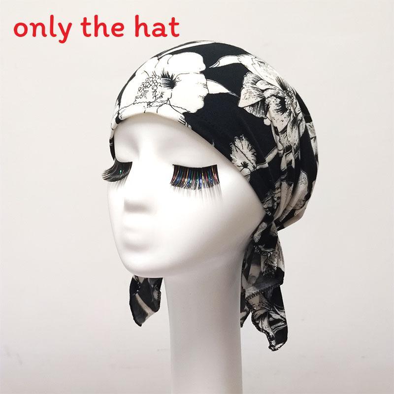 Пиратская шляпа с цветочным узором Дышащая хлопковая шляпа для взрослых Сезонная одежда Black Flower