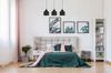 MODERN CEILING HANGING LAMP BLACK LED LAMP