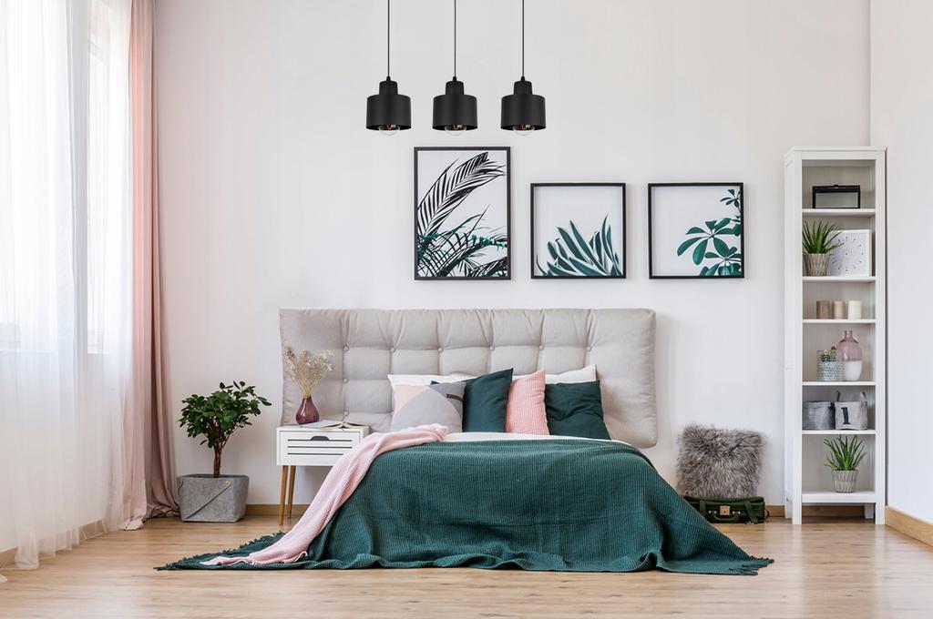 MODERN CEILING HANGING LAMP BLACK LED LAMP