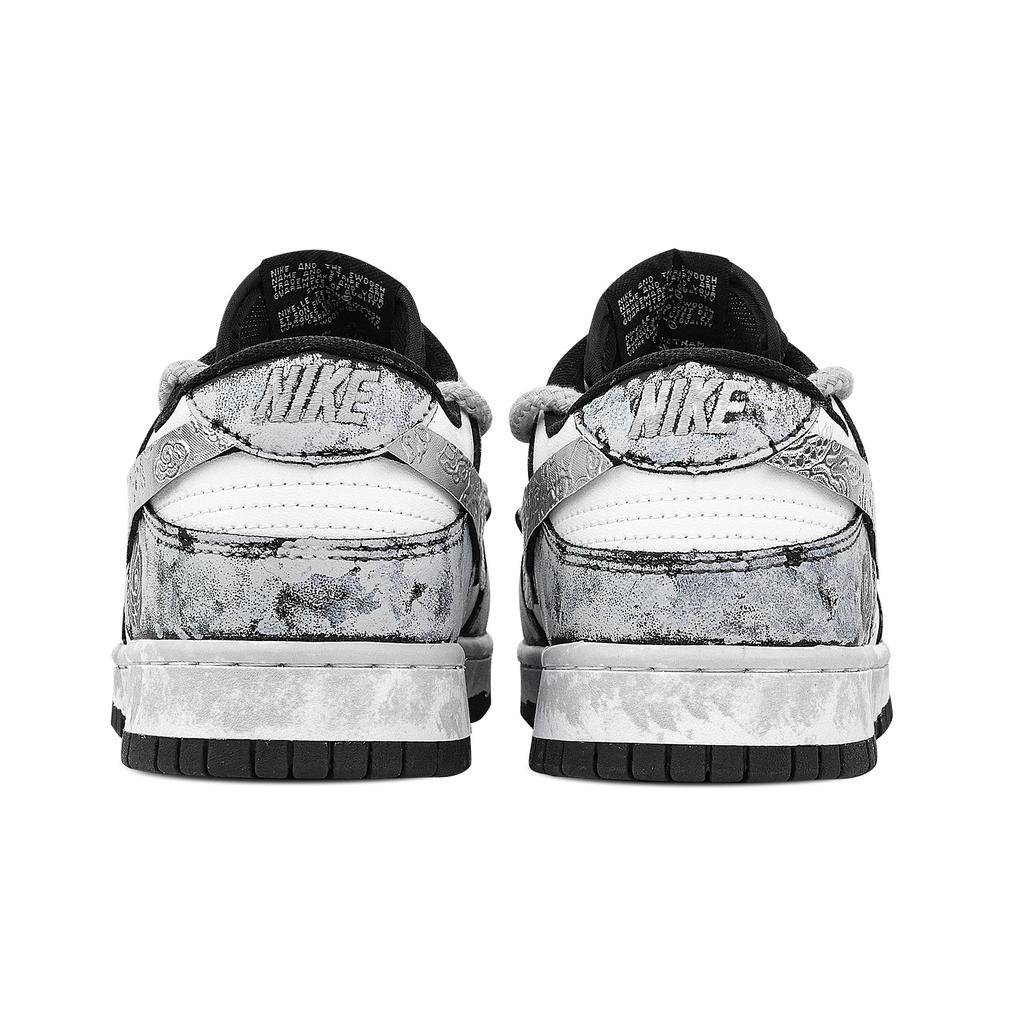 Nike Dunk Silver Bloom Abrasion Resistant Low Top Skateboard Shoes Unisex Gray White DD1391-100(Team773-)