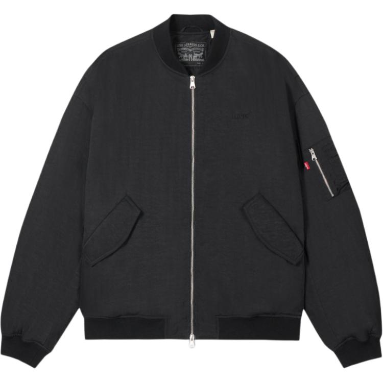 

Levi s Washed Canvas Hooded Bomber Jacket Charcoal Black Men 005MX-0001 L