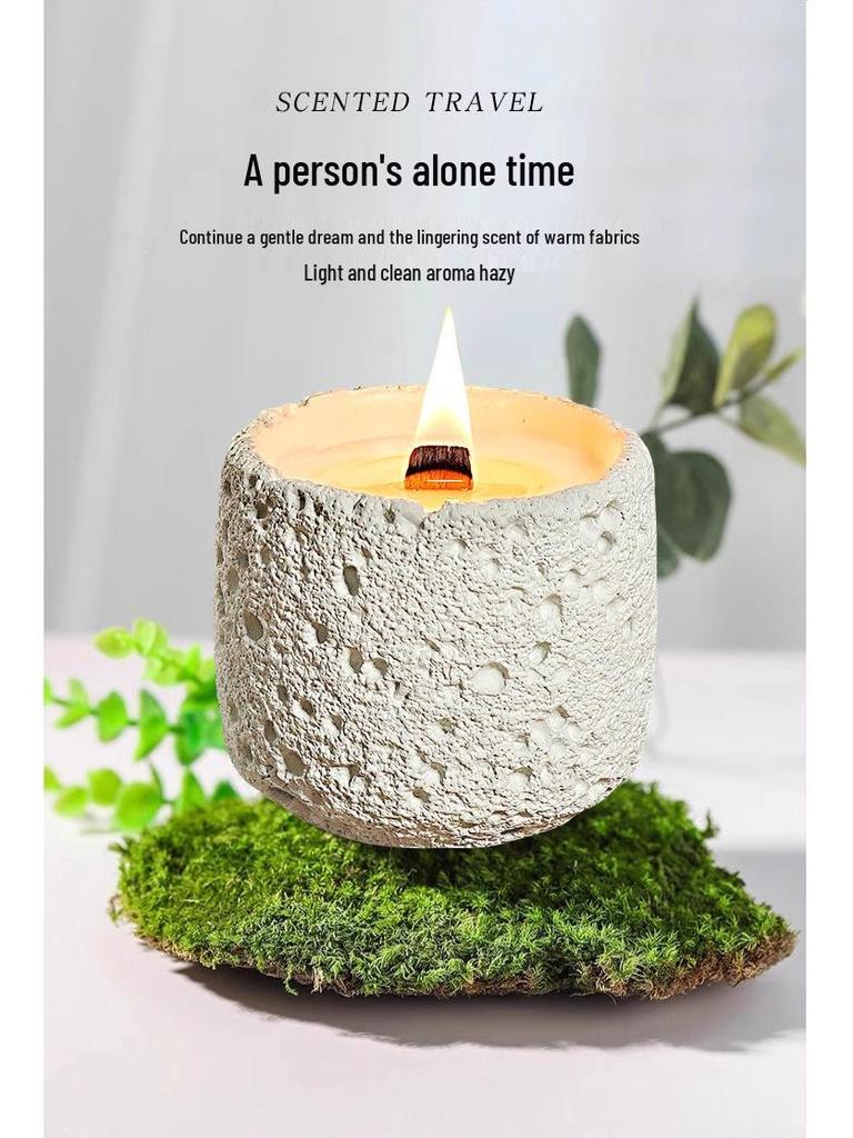 Luxury Cement Cup Aromatherapy Candle: Long-Lasting Fragrance and Elegant Ornament for a High-End Ambiance, Perfect Birthday Gift