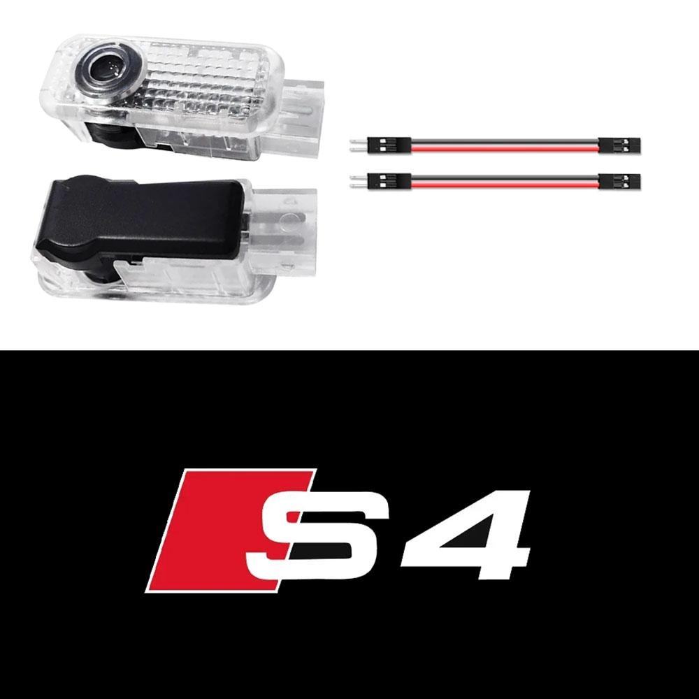For Audi E B82Pcs Led Car Door Logo Light HD Laser Welcome Projector Lamps For Audi Q3 Q5 Q7 S3 S4 S5 S6 A4 A5 A6 B6 B7 B8 C5 C6 C7 A7 A8 TT