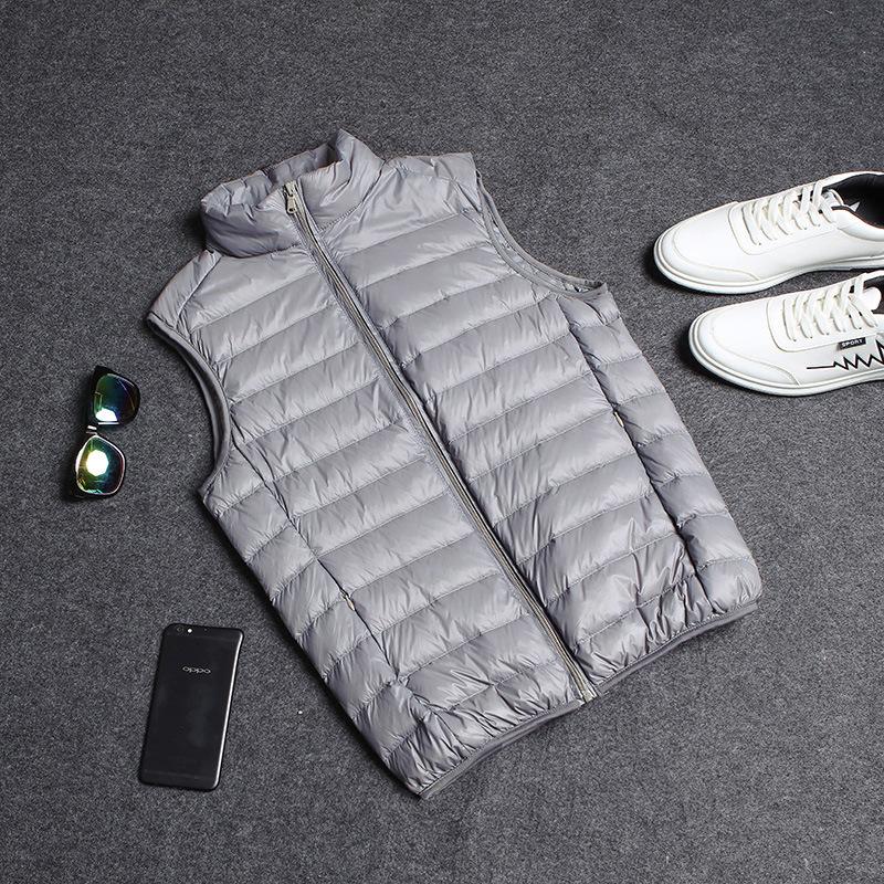 Herren Herbst/Winter Leichte Daunen-Baumwollweste, Übergröße Weste, Unisex-Design