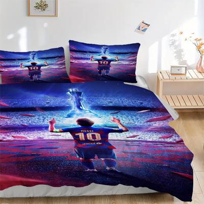Football Fans10 Unicef Trophy Celebration Bedding Set Comforter Cover Gift for Bedroom,Includes 1 Cover and 2 Pillowcases, No InsertB272