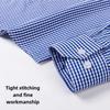 Thin Spring Summer 100% Cotton Shirts for Men Long Sleeve Checkered Dress Shirt Mens Blue Green  Men Clothing  Button Up Shirt