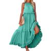 Damen Sommer Langes Kleid Big Swing Strandkleid