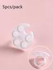 2pcs/5pcs Mini Nail Art Palette Ring, Oval Finger Mixing Palette For Nail Painting Pigment, Lightweight Nail Art