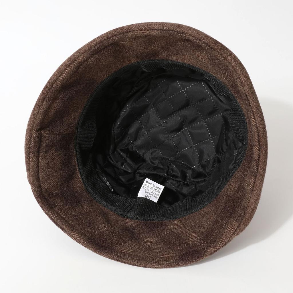 Fashionable Women's Autumn and Winter Mother's Woolen Basin Hat Thickened Grandma Hat Spring Autumn Winter Style Fisherman Hat