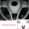 3PCS Car Steering Wheel Decorative Cover Trim For Toyota Corolla Cross 2020-2022