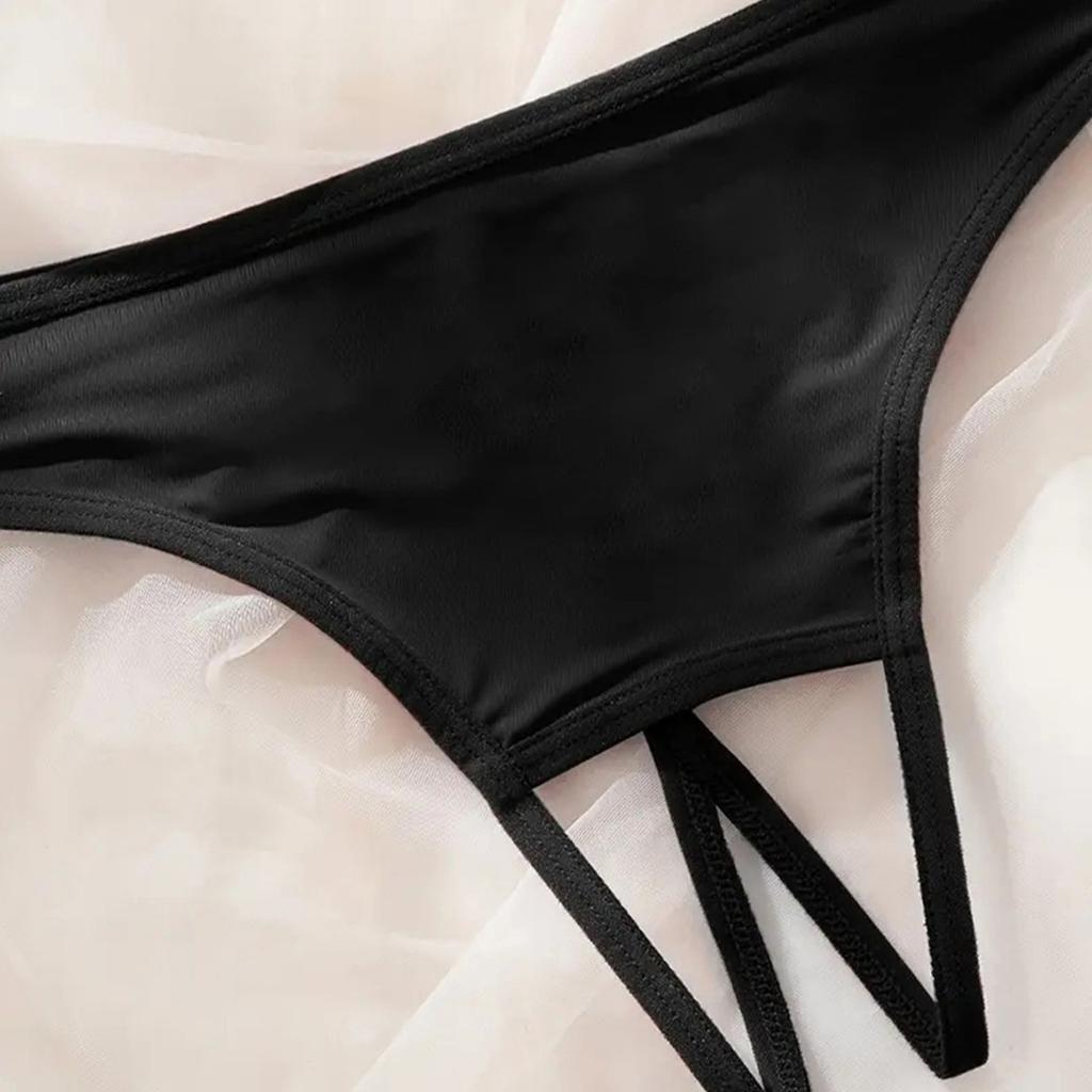 Back Big Bow Thong Open Crotch Free Invisible Breathable Low Waist Sexy Seamless Underwear Women