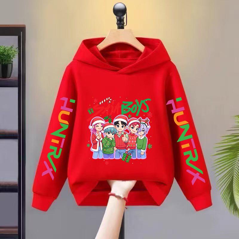 Korean Style KPOP Hoodie, Fashionable and Comfortable Children's Clothing, Christmas Exclusive Gift, Fashionable and Warm Girl's Top
