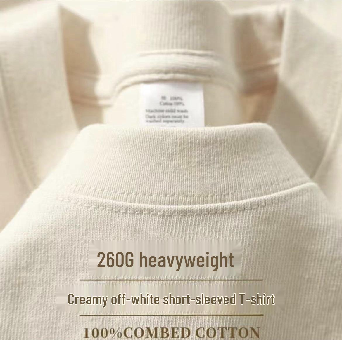 

Жіноча 260г Важка Вага Чиста Бавовна Оверсайз Біла Футболка з Коротким Рукавом S (80-100 jin)