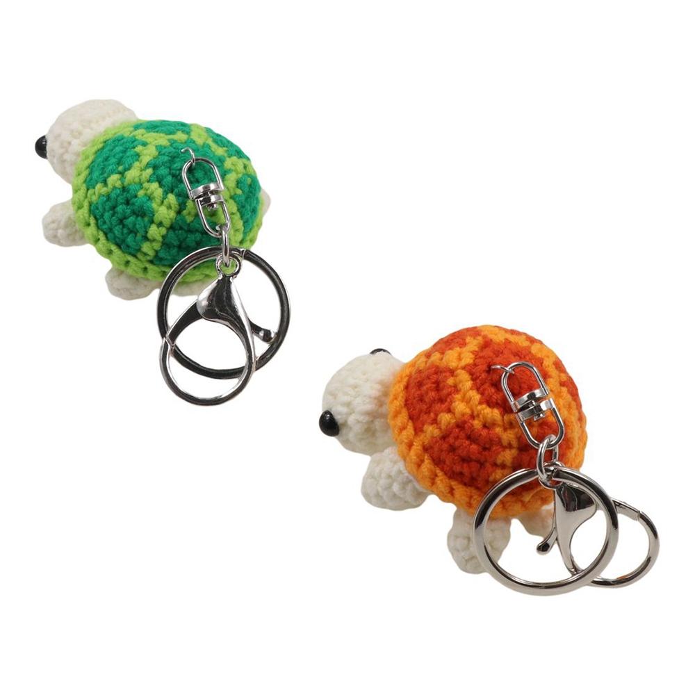 Wool Knitting Little Turtle Keychain Cartoon Tortoise Turtle Doll Pendant Keychain  Kids Toys