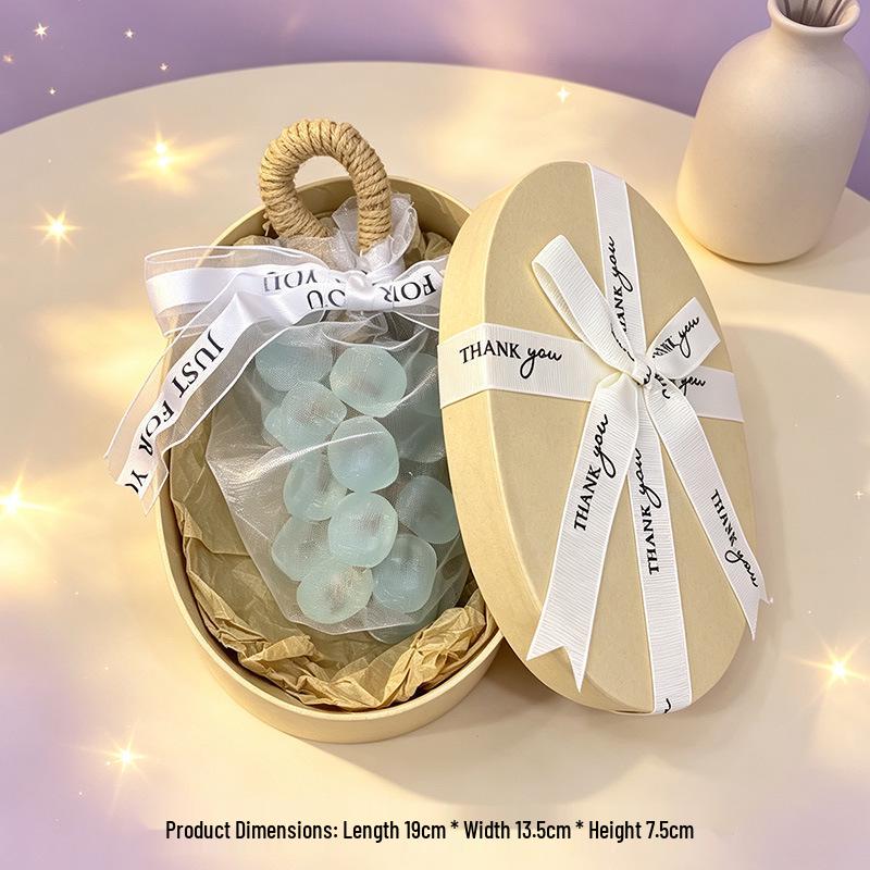 Handmade Grape-Scented Crystal Gem Soap for Christmas Gifts