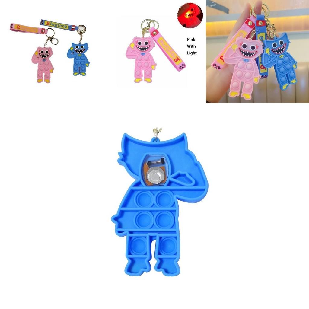 Led Poppy Playtime Huggy Wuggy Toy Keychain Fun And Safe Stress Relief Pendant With Light