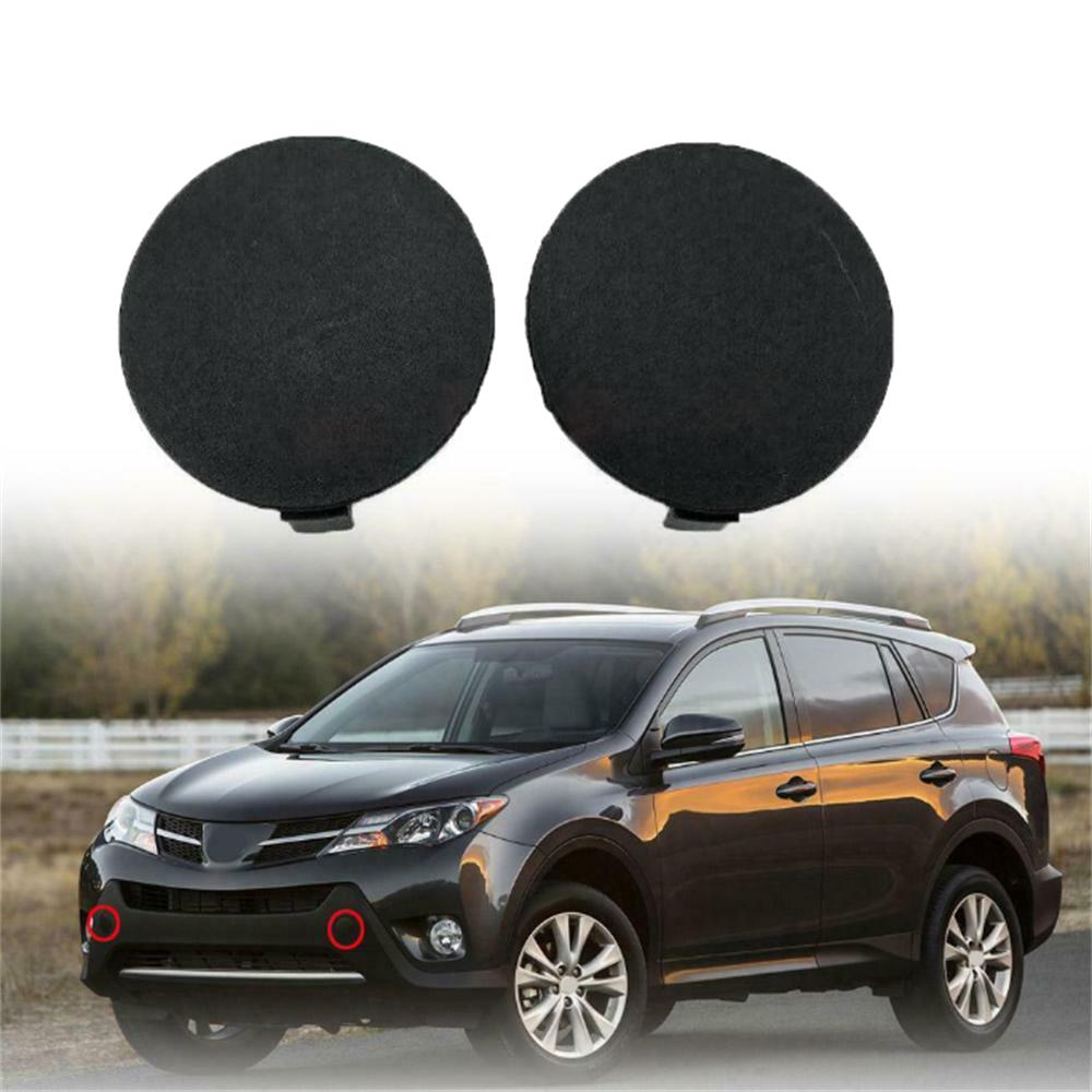 2x Front Bumper Tow Hook Eye Cover For 13-15 Toyota RAV4 53285-0R060 53286-0R060