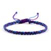 Adjustable Colorful Three-Strand Braided Waxed Thread Bracelet Set for Couples and Handmade Jewelry