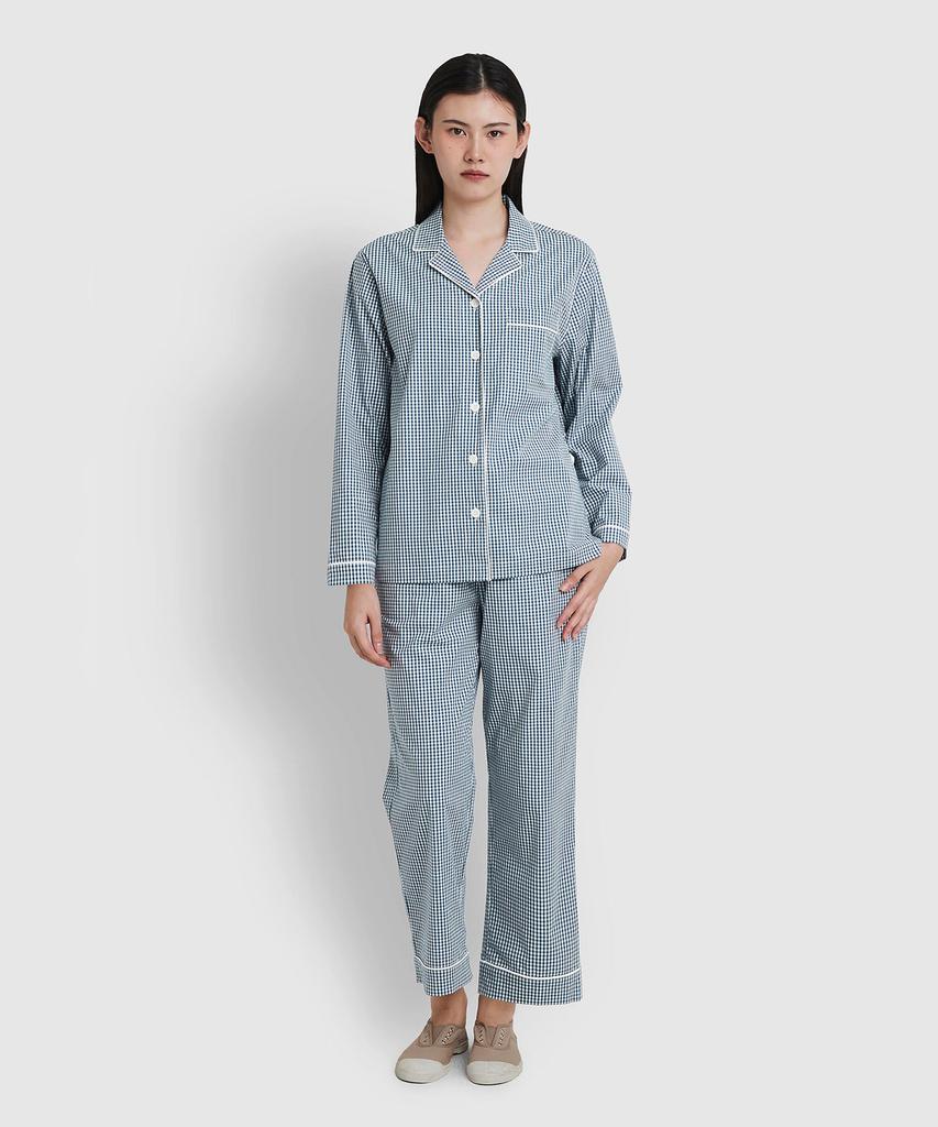 Jaju Women'S Cotton Stretch Length Pajama Set_Dark Blue