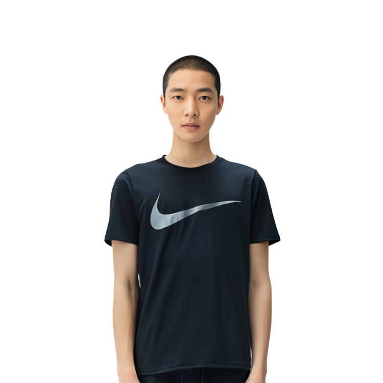 Nike T Shirts Men's Black Crew Neck Moderate Straight Fit DQ1930-010