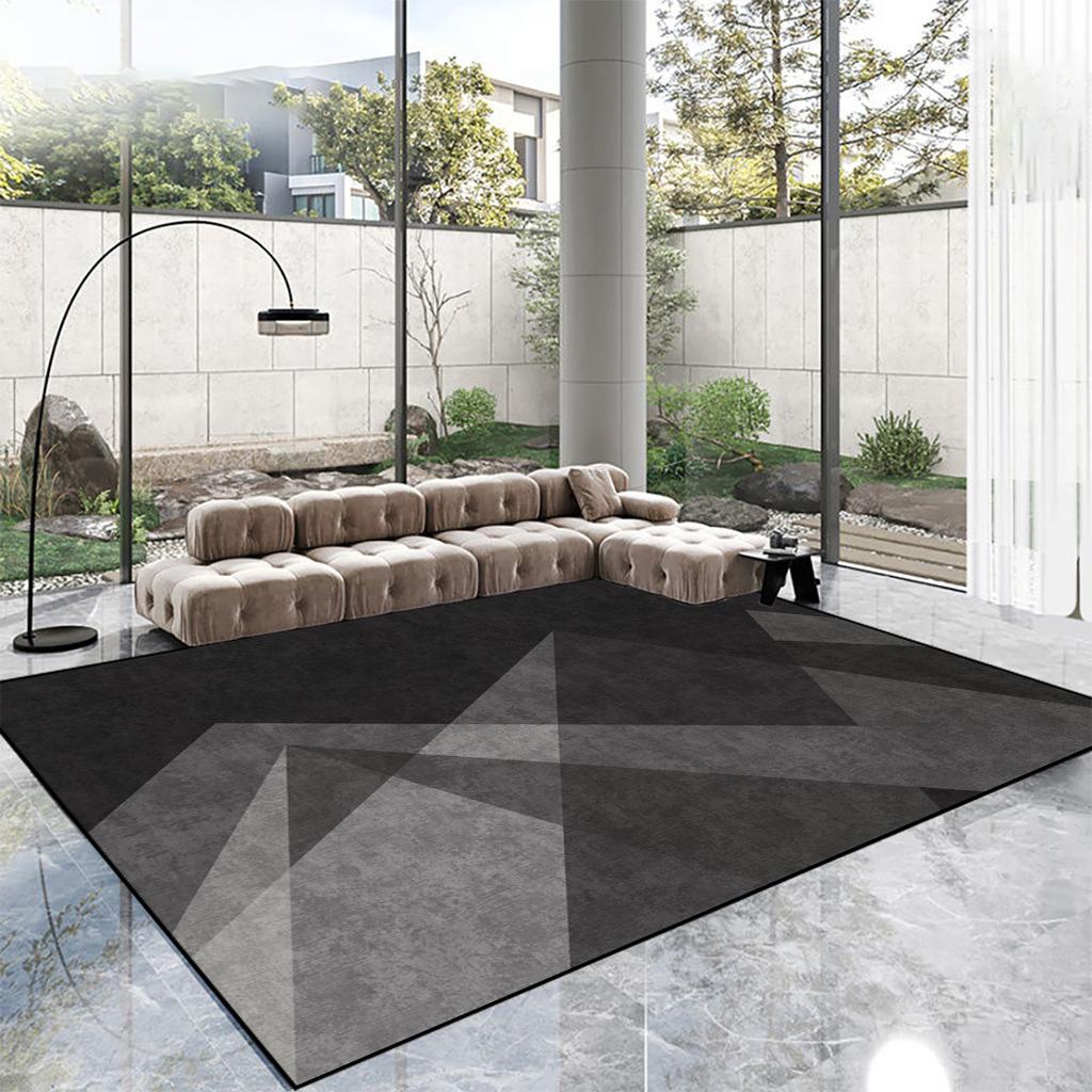 Nordic Geometric Low Pile Carpet Non Slip Living Room Rug 160x230cm Large Area Bedroom Floor Mat