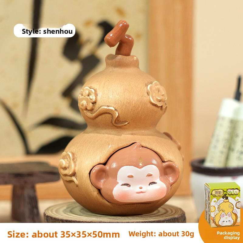 New Fulu Small Zodiac Charm and Good Luck Desk Decoration Item - Gourd Handicraft Item - Cute