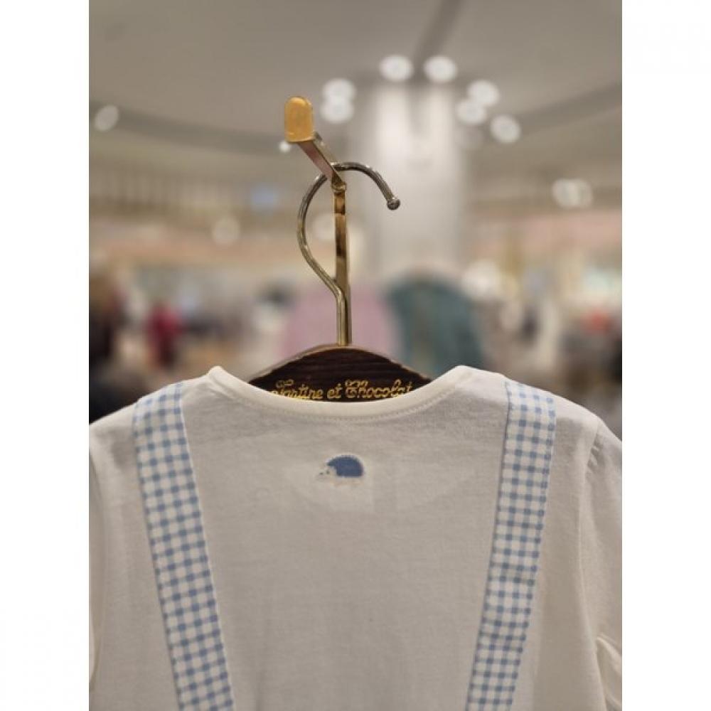 Chocola B Check Suspenders Romper  Ttomow01u 