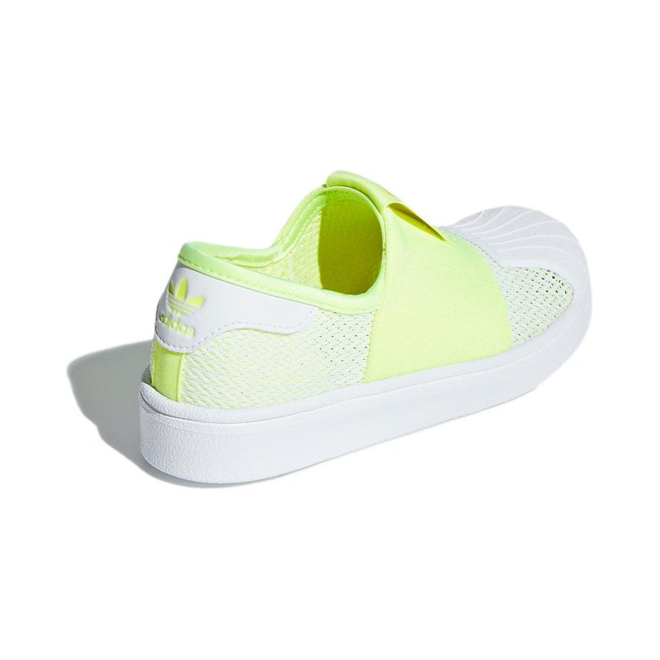 Adidas Originals Superstar Durable Breathable Low-Top Kids Skate Shoes Kids Sneakers Yellow White CG6986