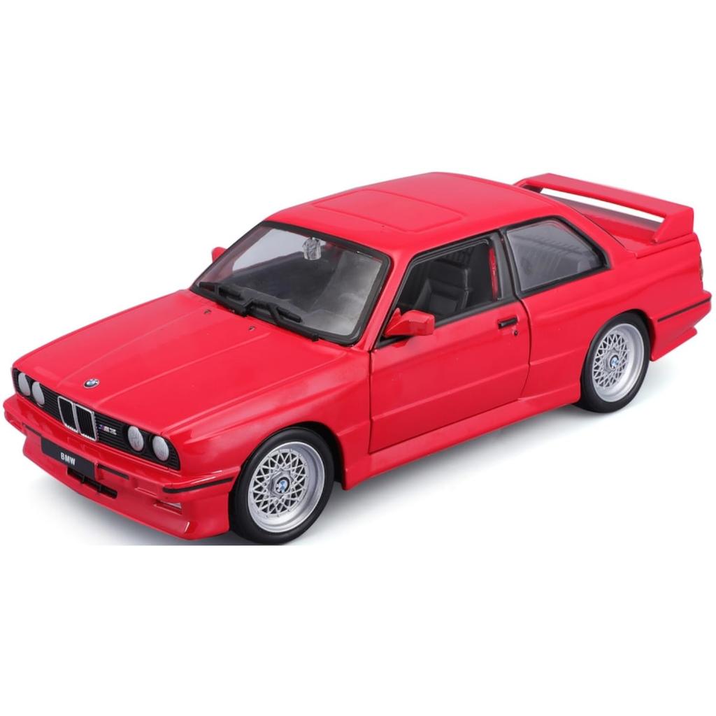 Bburago 1/24 Scale BMW M3 (E30) 1989 Red Diecast Model Car, 1:24 Scale 1988 BMW 3 Series M3 18-21100 RD