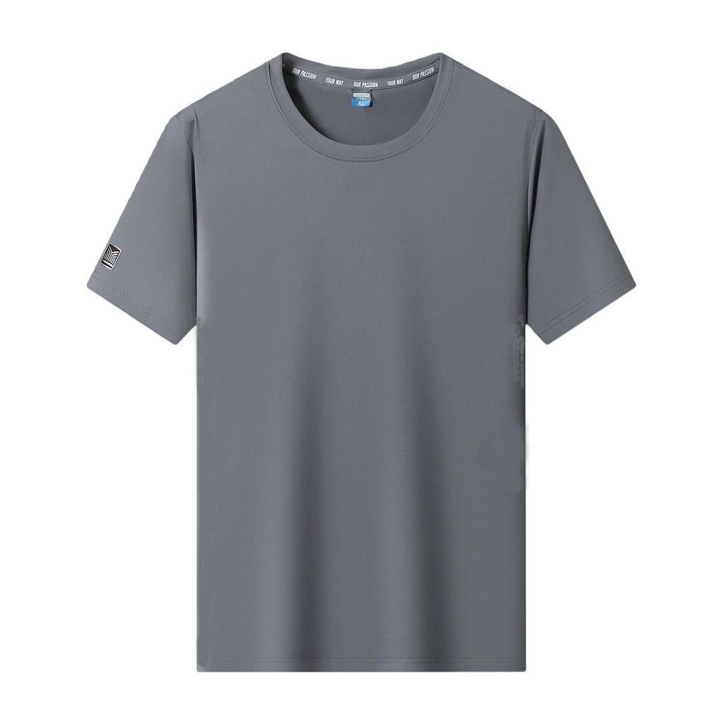 Men's Summer Quick-Dry Breathable Ice Silk T-Shirt - Loose Fit Short Sleeve