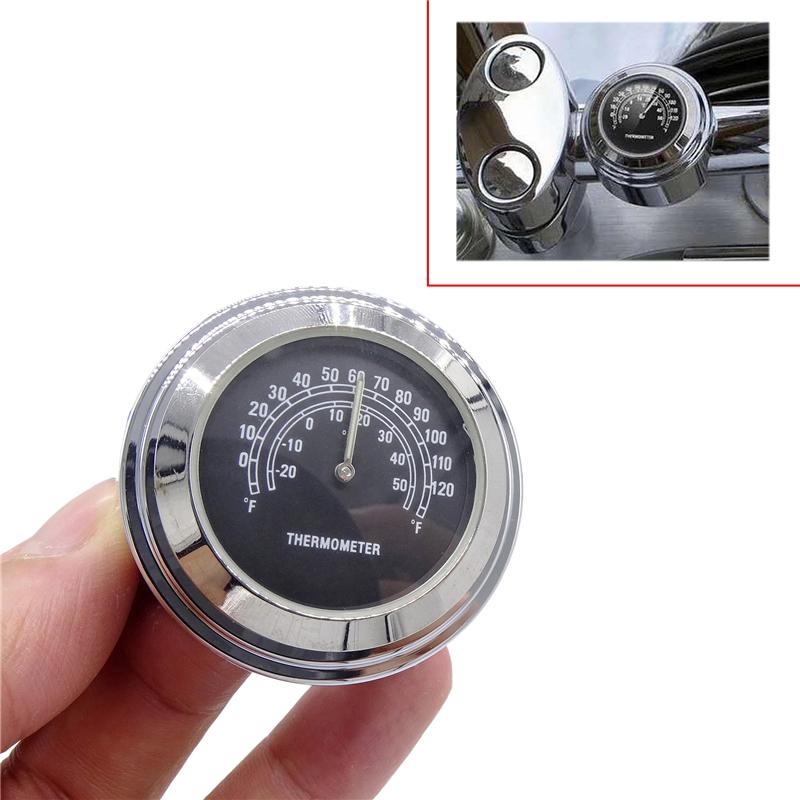 Universal 22/25mm Motorcycle Handlebar Watch Thermometer Waterproof Moto Watch for Harley Motorcycles Accessories