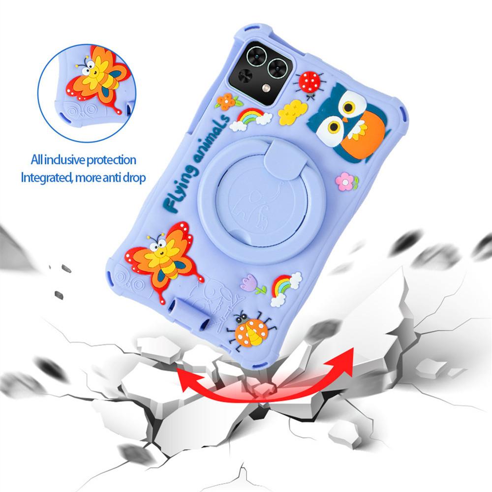 Rotating Cartoon Soft Case for Samsung Galaxy Tab A7 Lite A9 8.7inch SM-T220 T225 SM-X110 X115 Silicone Kids Stand Tablet Cover