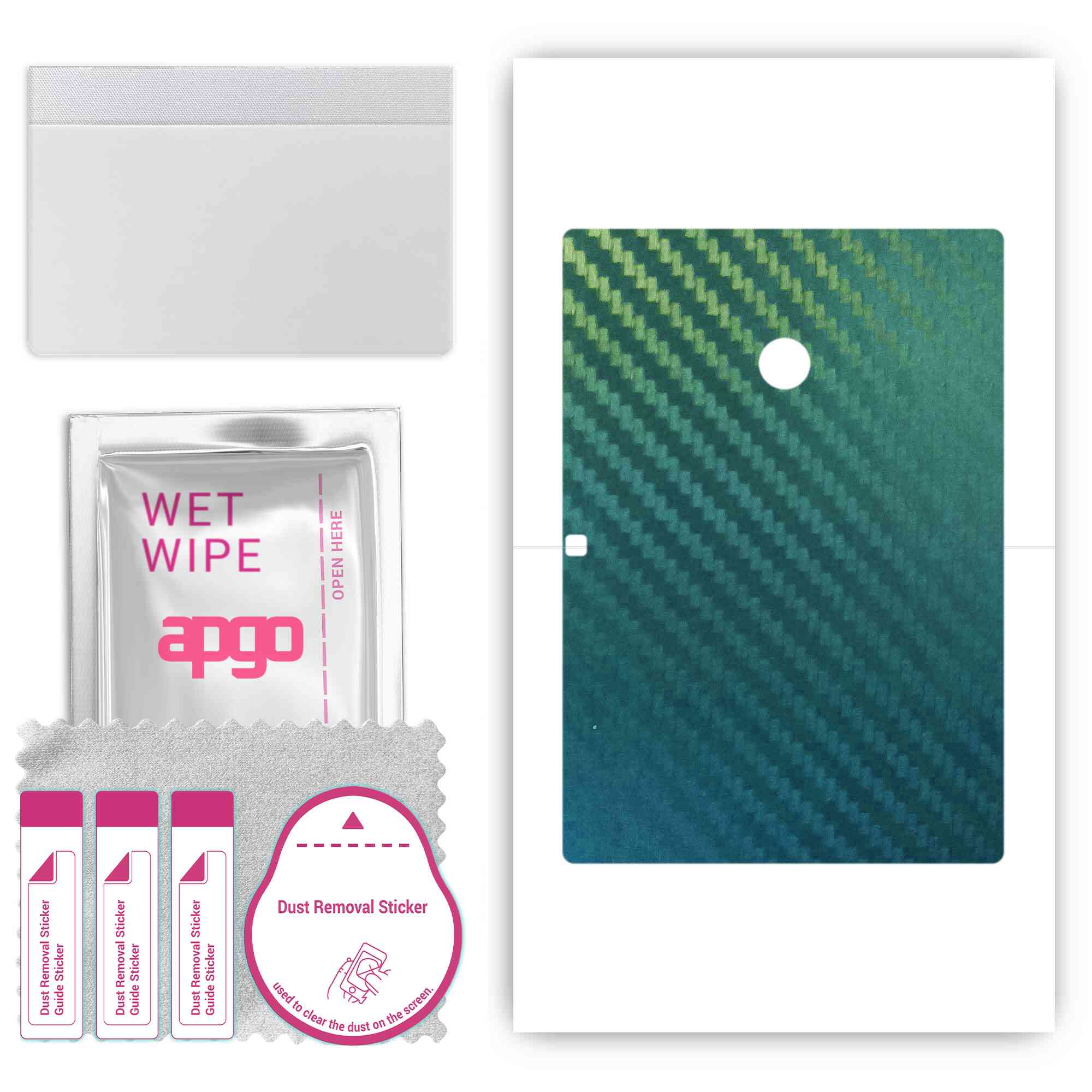 

apgo Protective Skin Sticker for the back compatible with Teclast T20, Wrap Film, Foil, Vinyl - Pattern Carbon Chameleon CAKA1